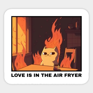 Love Is in the Air Fryer Sticker